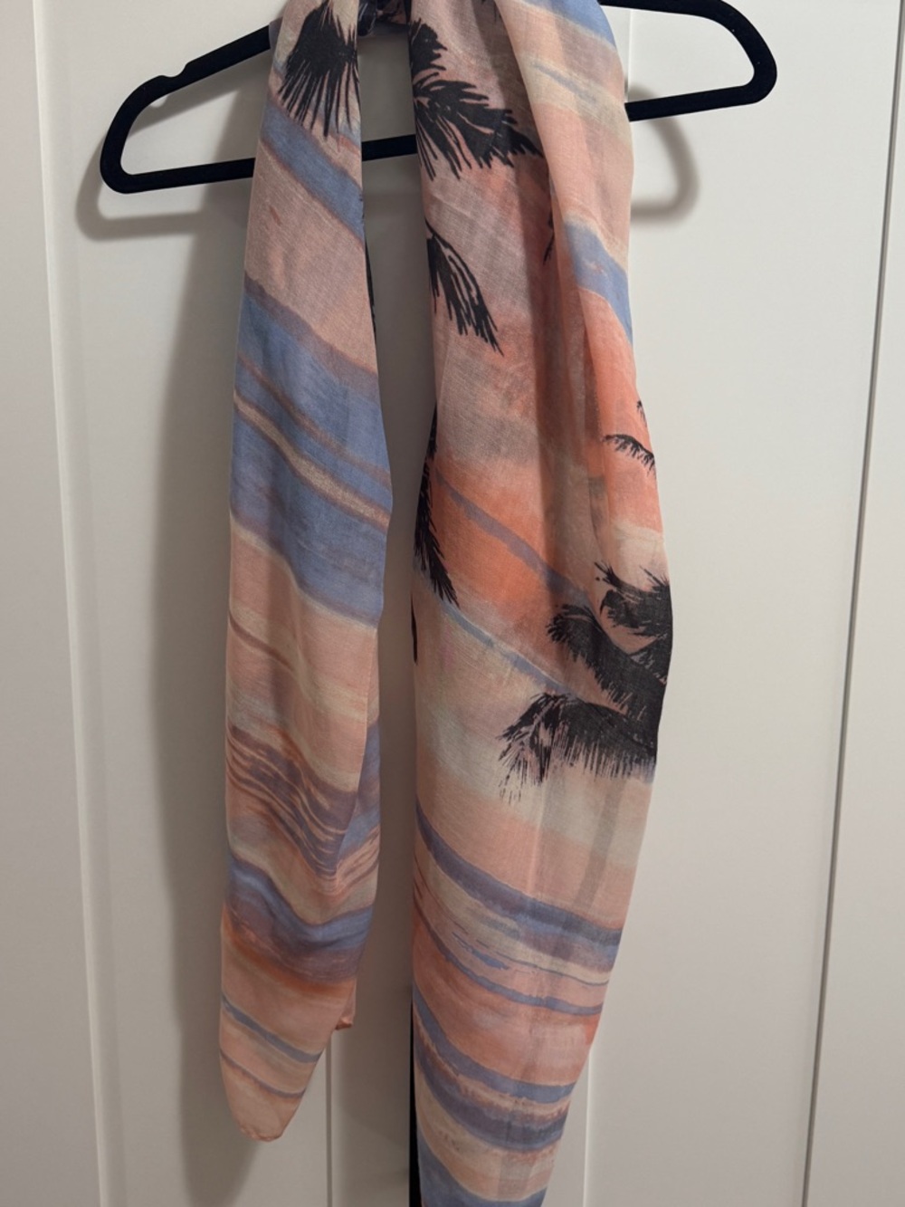 Pastel Sunset Palm Print Scarf